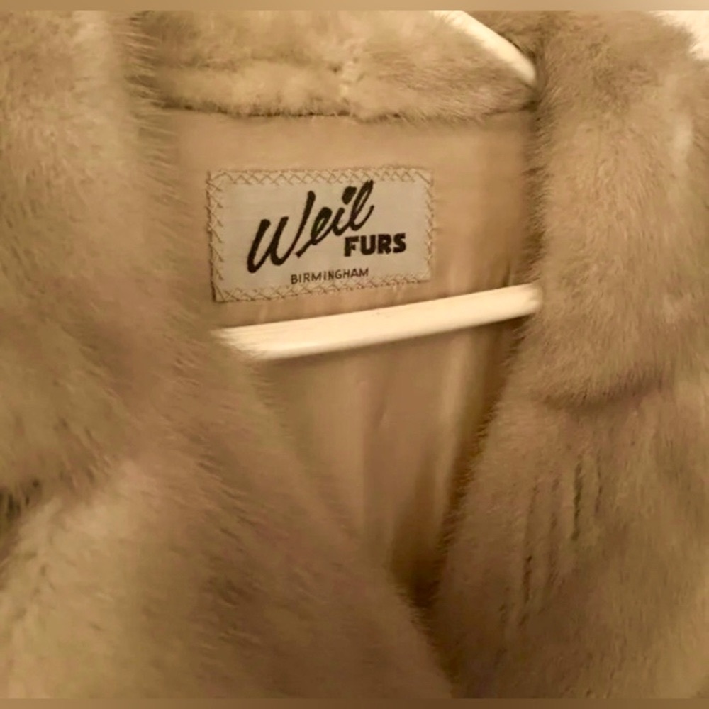 Vintage Ranch Mink Coat Champagne 1950’s 1960s Double Breasted satin Lined S 4 6 - Picture 6 of 6